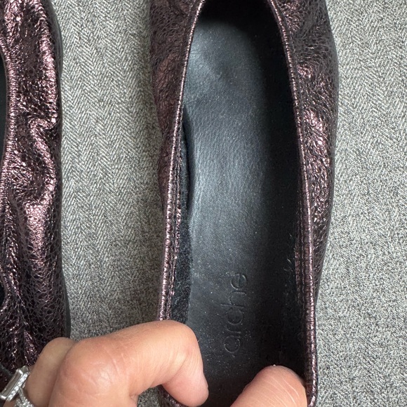 Arche Copper Metallic Leather Ballerina Flats Size 40 / US 9 - Picture 6 of 12